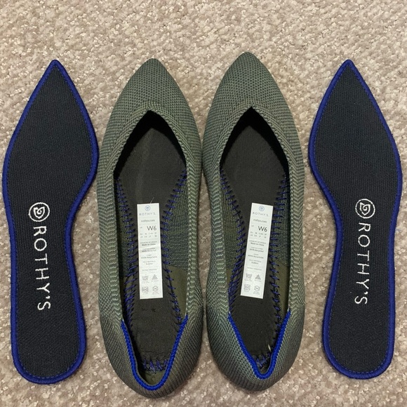 🦄Rothy’s Olive 🫒 Birdseye Points OG 🦄 Unicorn HTF - Picture 5 of 8